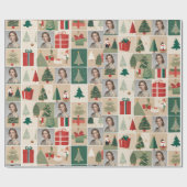 Papier Cadeau Collage de vacances avec 9 Photos Festives (Pas de (Plat)