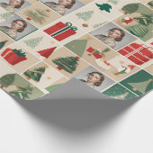 Papier Cadeau Collage de vacances avec 9 Photos Festives (Pas de (Coin)