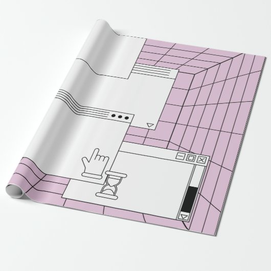 Papier Cadeau Collage des éléments de l'interface utilisateur. C (Déroulé)