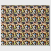 Papier Cadeau Collage des vaches occidentales (Plat)