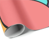 Papier Cadeau Collage du cercle moderne du milieu du siècle (Coin rond)