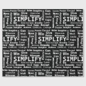 Papier Cadeau Collage d'un mot à vivre par (Plat)