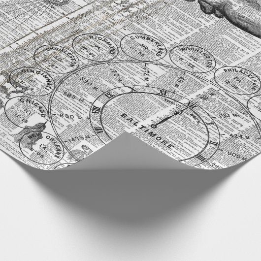 Papier Cadeau Collage Ephemera (Coin)