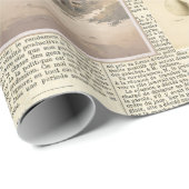 Papier Cadeau Collage maritime Vintage en France (Coin rond)