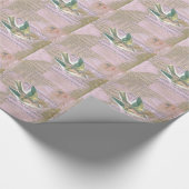 Papier Cadeau Collage multimédia mixte d'oiseaux (Coin)