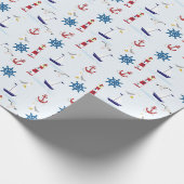 Papier Cadeau Collage nautique (Coin)