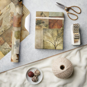 Papier Cadeau Collage papier automne