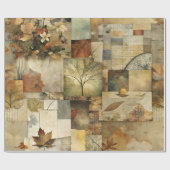 Papier Cadeau Collage papier automne (Plat)