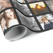 Papier Cadeau Collage photo de 30 Carrés (Coin rond)