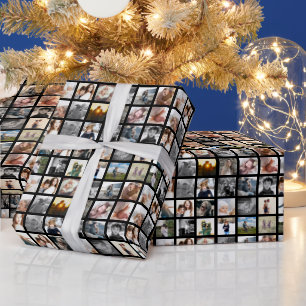 Papier Cadeau Collage photo de 30 Carrés