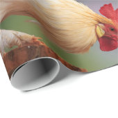 Papier Cadeau Collage photo de la ferme de poulets (Coin rond)