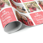 Papier Cadeau Collage photo de la plus grande mère du monde (Coin rond)