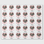 Papier Cadeau Collage photo de l'anniversaire de mariage personn (Plat)