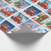 Papier Cadeau Collage photo de Noël du beagle (Coin)