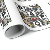 Papier Cadeau Collage photo Grandpa Papo 8 (Coin rond)