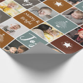 Papier Cadeau Collage photo Joyeux et Noël brillant (Coin)