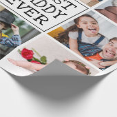 Papier Cadeau Collage photo moderne| Meilleur papa (Coin)