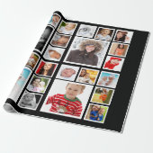 Papier Cadeau Collage photo personnalisé (Déroulé)