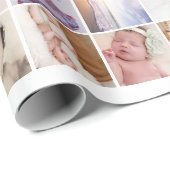 Papier Cadeau Collage photo personnalisé 20 (Coin rond)