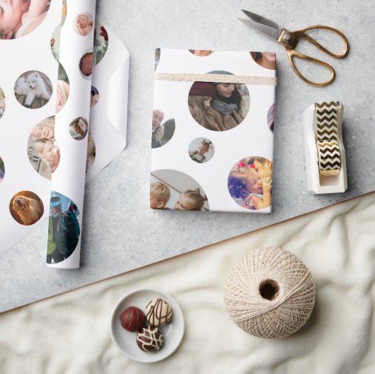 Papier Cadeau Collage photo personnalisé 36 (Artisanat)