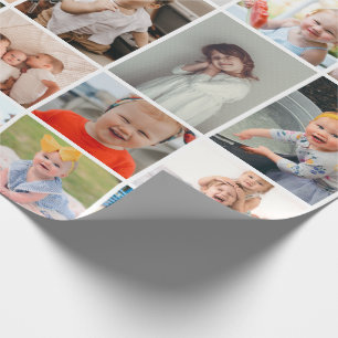 Papier Cadeau Collage photo Simple Moderne de 30 photos