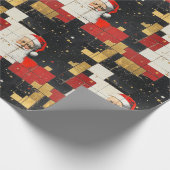 Papier Cadeau Collage vintage du Père Noël (Coin)