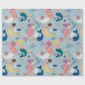 Papier Cadeau Collecte de sirènes (Plat)