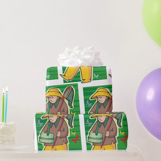 Papier Cadeau Collecteur papillon