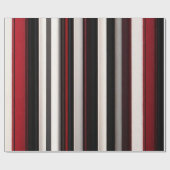 Papier Cadeau Collection Abstraite Red Black Lines tendance (Plat)