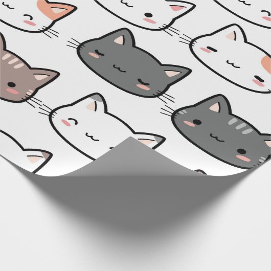 Papier Cadeau Collection Amoureux des chats Papier à envelopper (Coin)