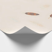 Papier Cadeau Collection Boho Populaire Luxe Feathers (Coin)
