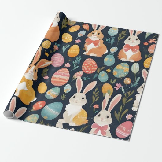 Papier Cadeau Collection Bunny Boho de Pâques (Déroulé)