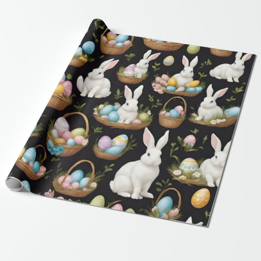 Papier Cadeau Collection Bunny Pâques Boho (Déroulé)