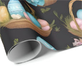 Papier Cadeau Collection Bunny Pâques Boho (Coin rond)