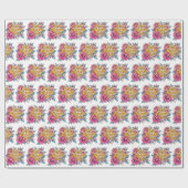 Papier Cadeau Collection Cadeau Floral Moderne (Plat)