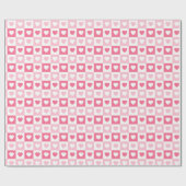 Papier Cadeau Collection d'amour du coeur rose moderne (Plat)