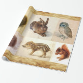 Papier Cadeau COLLECTION D'ART FINE / Dessins Animaux Parchemin (Déroulé)