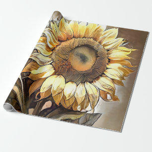 Papier Cadeau Collection D'Art Moderne Sun In Sunflower