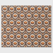 Papier Cadeau Collection d'automne Citrouille tendance Halloween (Plat)
