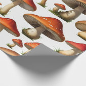 Papier Cadeau Collection de champignons Design Motif (Coin)