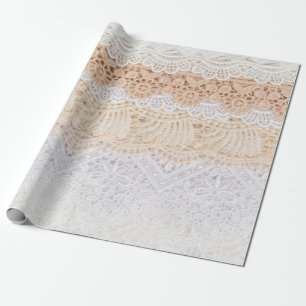 Papier Cadeau Collection de cheminée en dentelle fleurie sans so
