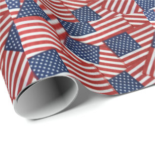 Papier Cadeau Collection de drapeau américain