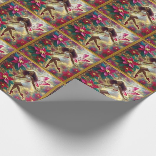 Papier Cadeau Collection de fées de Noël - Auburn (Coin)