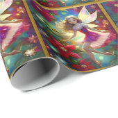 Papier Cadeau Collection de fées de Noël - Cheveux de lune de ce (Coin rond)