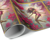 Papier Cadeau Collection de fées de Noël - Cheveux naturels Brow (Coin rond)