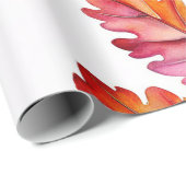 Papier Cadeau Collection de feuilles d'aquarelle vive (Coin rond)