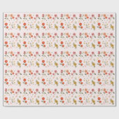 Papier Cadeau collection de fleurs (Plat)
