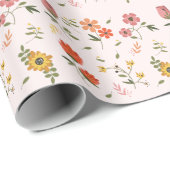 Papier Cadeau collection de fleurs (Coin rond)