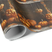 Papier Cadeau Collection de la maison Old Happy Halloween (Coin rond)