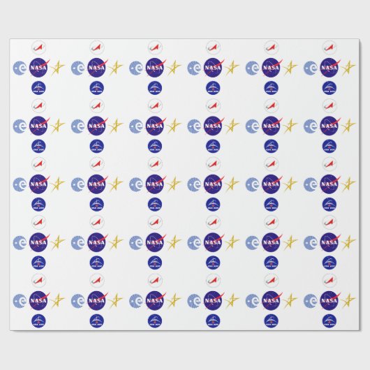 Papier Cadeau Collection de logo d'agence spatiale (Plat)